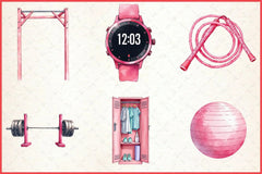 Gym Workout Clipart Bundle - CraftNest - Digital Crafting and Art