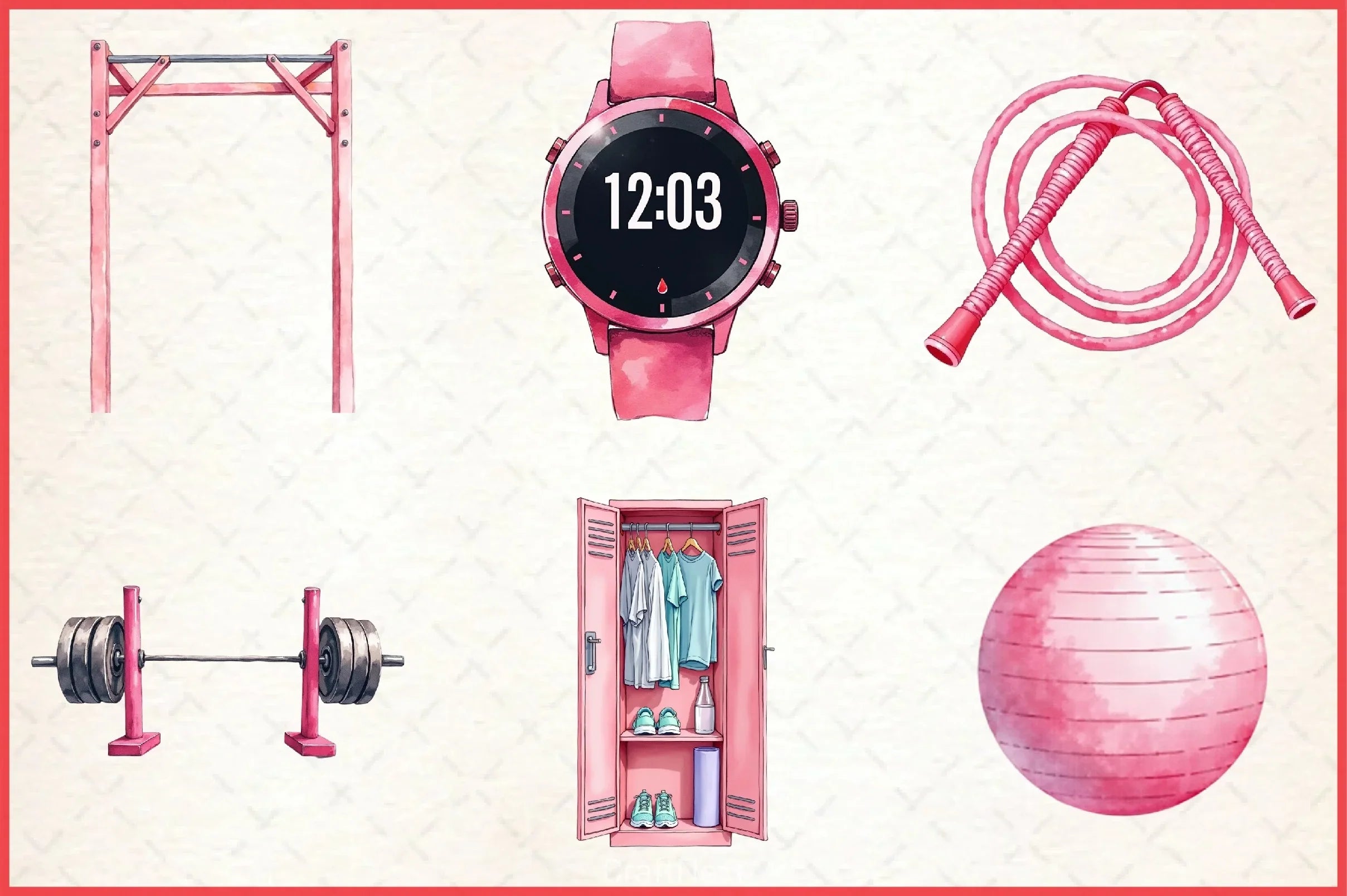 Gym Workout Clipart Bundle - CraftNest - Digital Crafting and Art