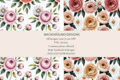 Pastel Garden Seamless Papers - CraftNest - Digital Crafting and Art
