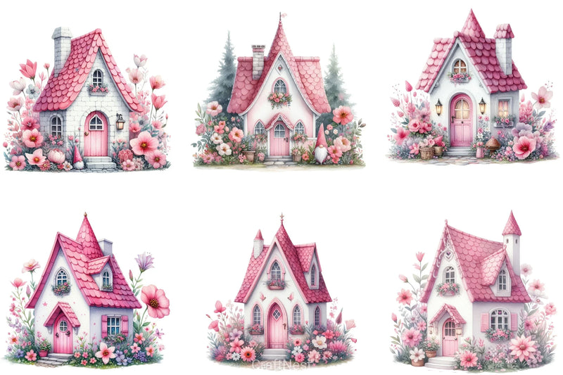 Gnome House Clipart Bundle - CraftNest - Digital Crafting and Art