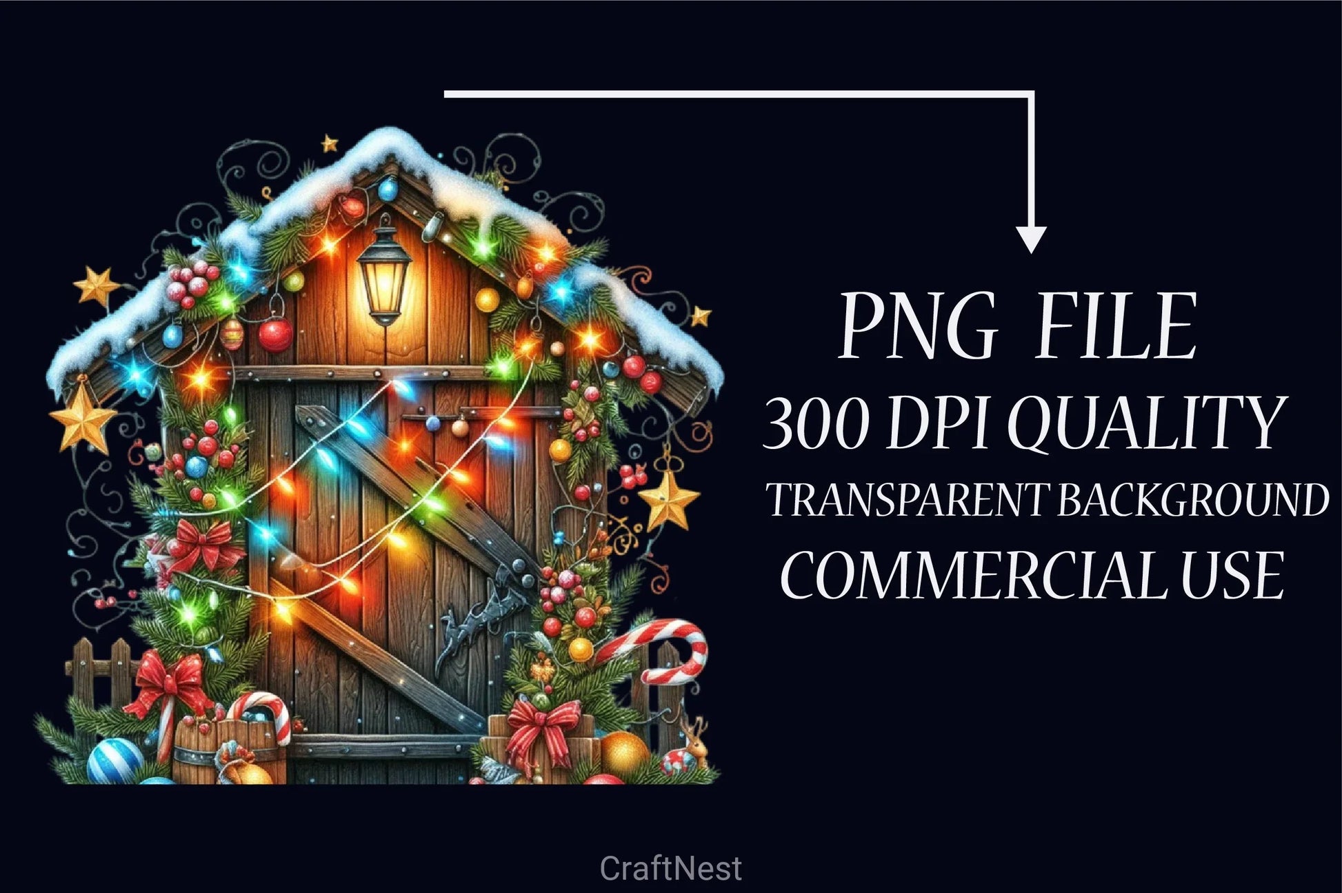 Christmas Door Clipart Bundle 3 - CraftNest - Digital Crafting and Art