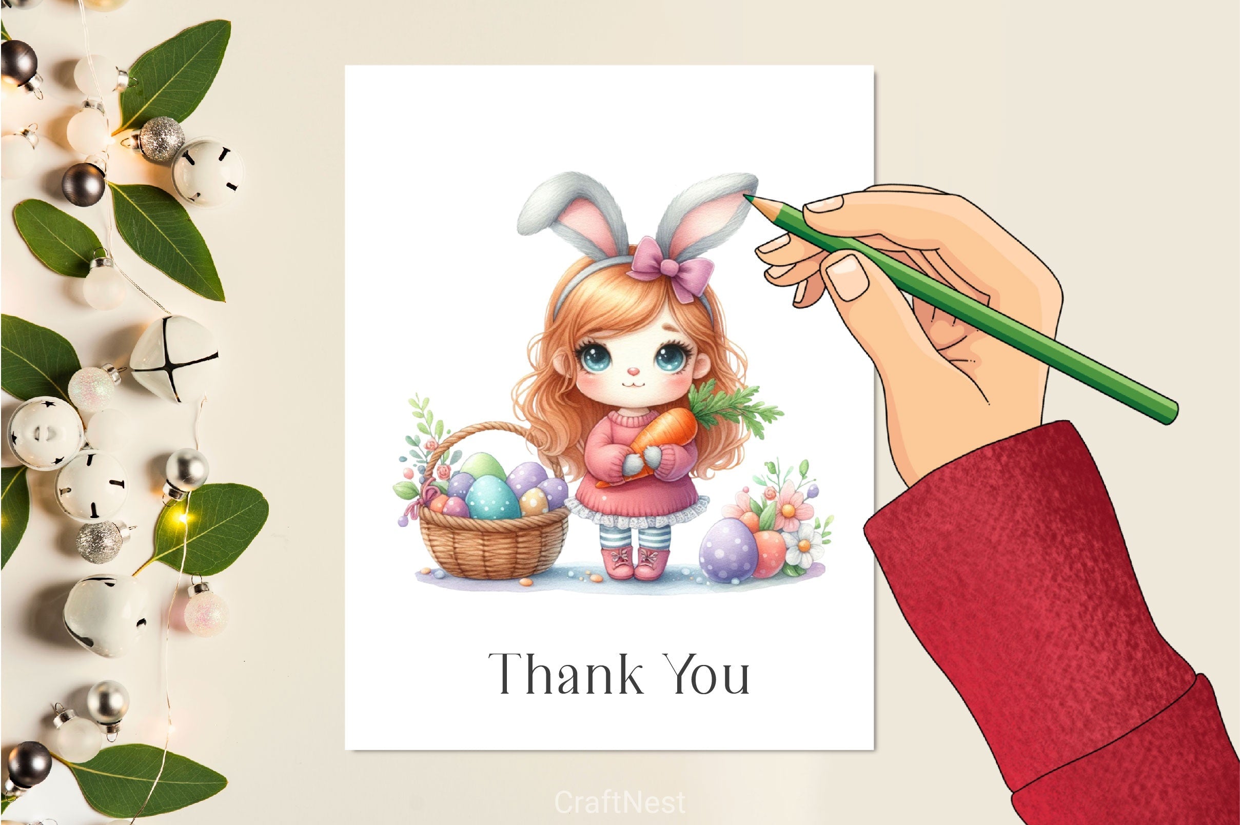 Easter Girls Clipart Bundle 3