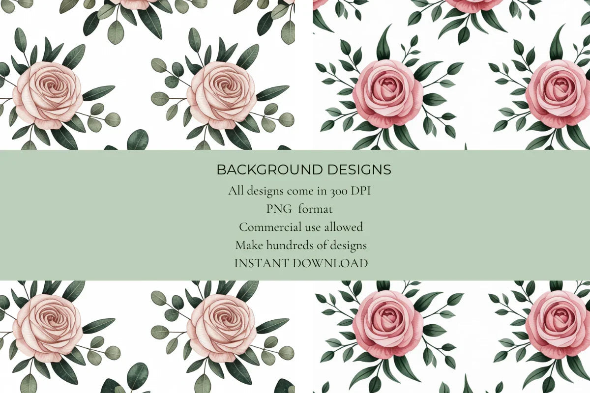 Blush Roses Seamless Papers - CraftNest - Digital Crafting and Art