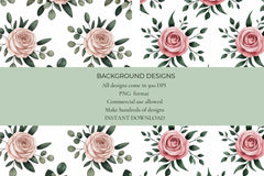 Blush Roses Seamless Papers - CraftNest - Digital Crafting and Art