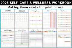 Self Care Wellness Workbook - CraftNest - Digital Crafting and Art