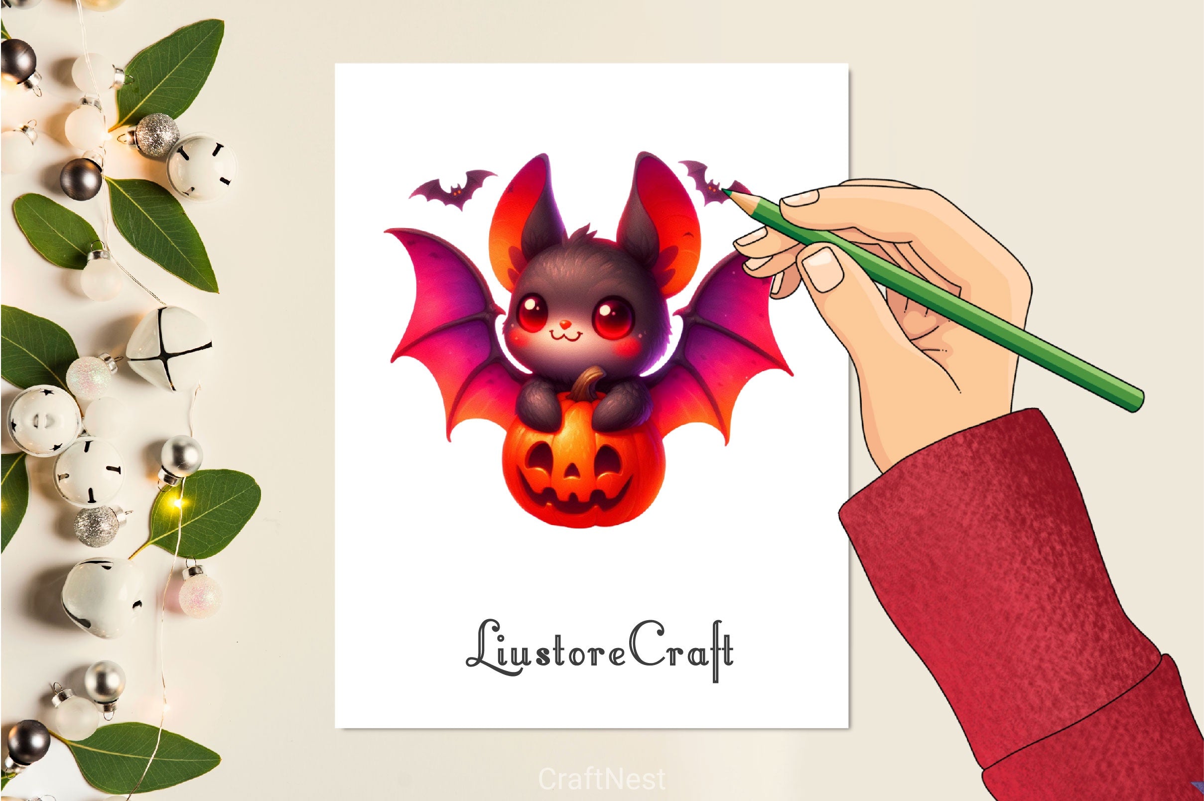 Halloween Cute Bat Clipart Bundle 2