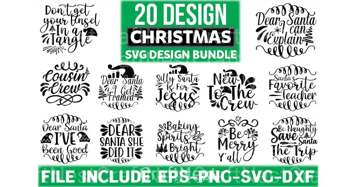 Christmas Design Bundle 11 - CraftNest - Digital Crafting and Art