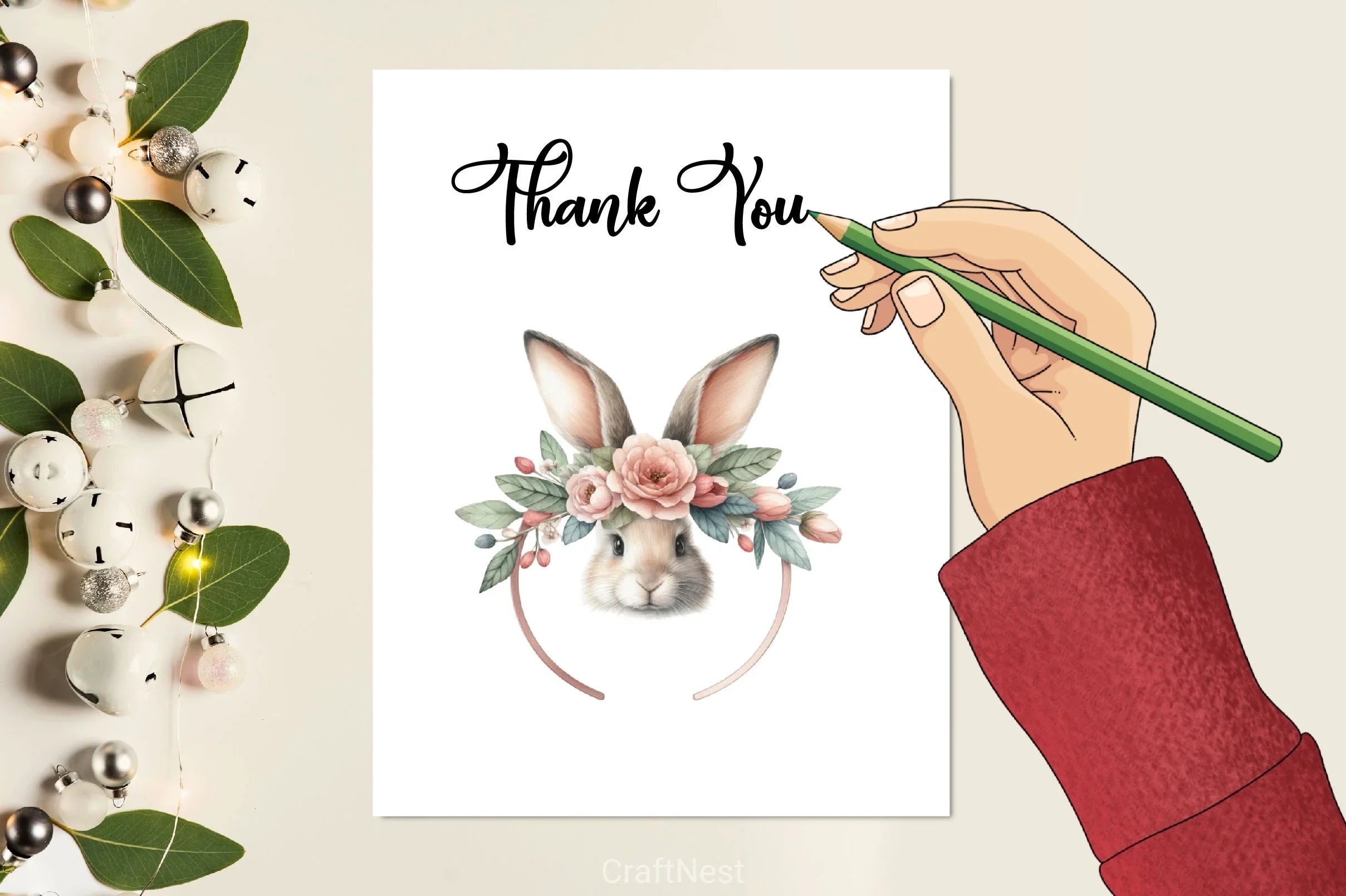 Bunny Headband Clipart Bundle - CraftNest - Digital Crafting and Art