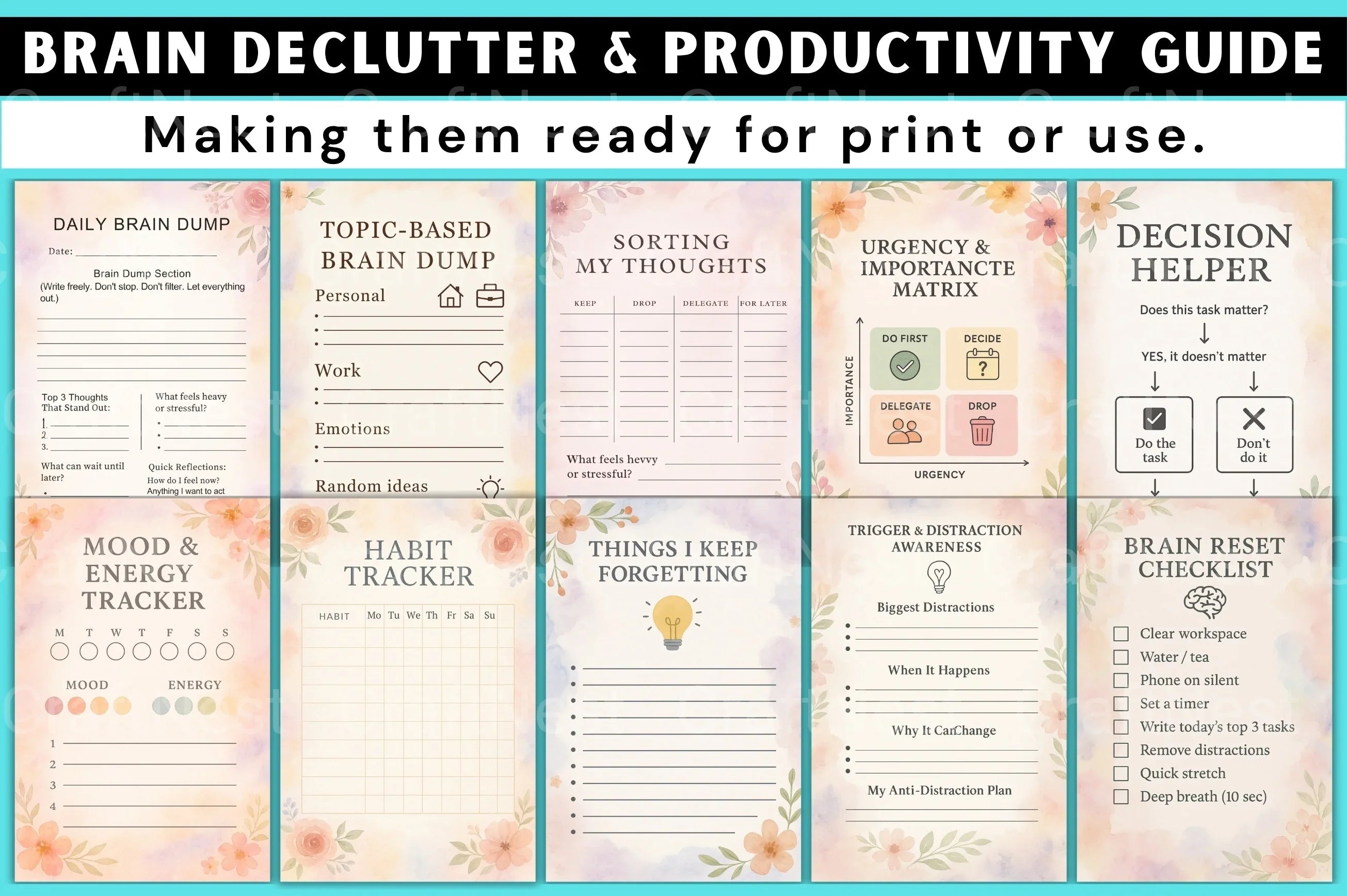 Brain Declutter: Ultimate Productivity Guide - CraftNest - Digital Crafting and Art