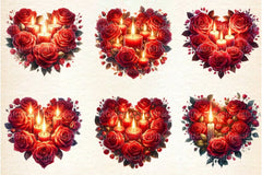Valentine's Day Roses Heart Clipart Bundle - CraftNest - Digital Crafting and Art