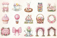 Pink Easter Clipart Bundle - CraftNest - Digital Crafting and Art