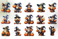 Wizard Pumpkins Clipart Bundle - CraftNest - Digital Crafting and Art