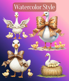MAMA Goose Clipart Bundle - CraftNest - Digital Crafting and Art