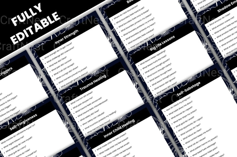 Shadow Work Prompts Book for Personal Growth - CraftNest - Digital Crafting and Art