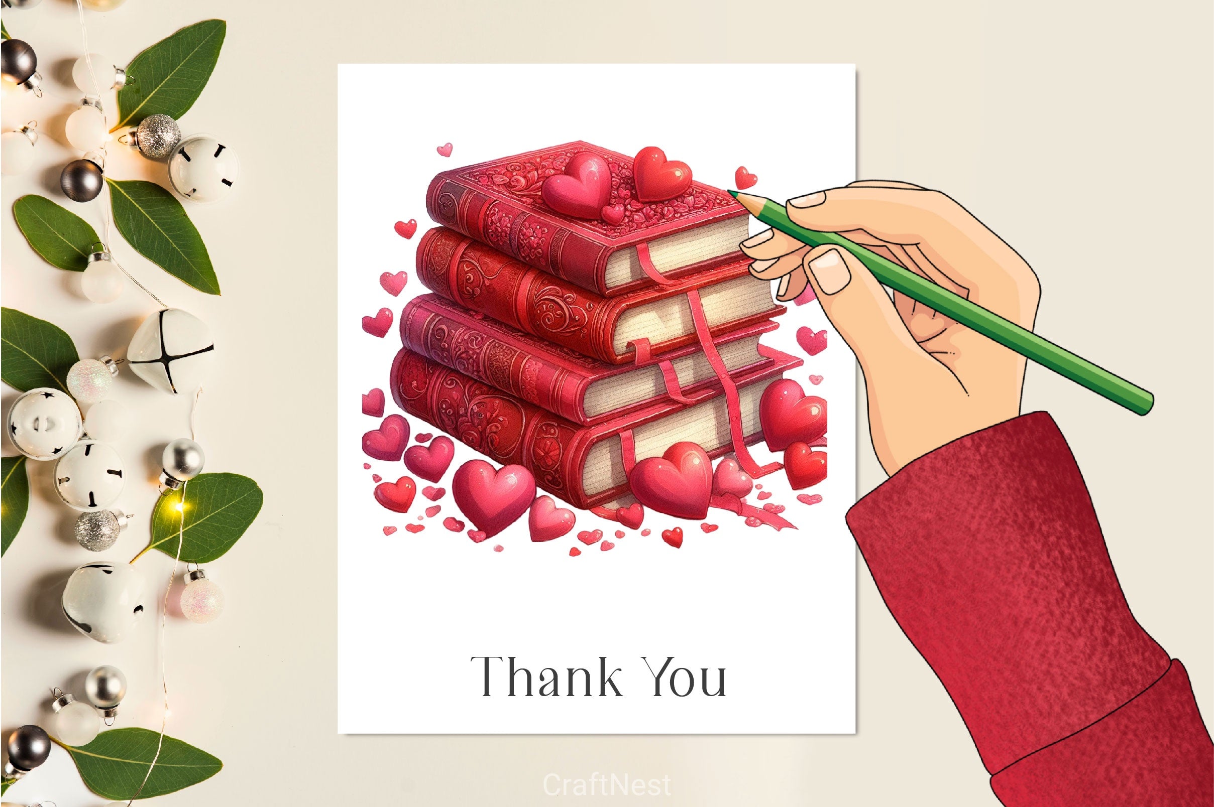 Valentine's Books Clipart Bundle 10