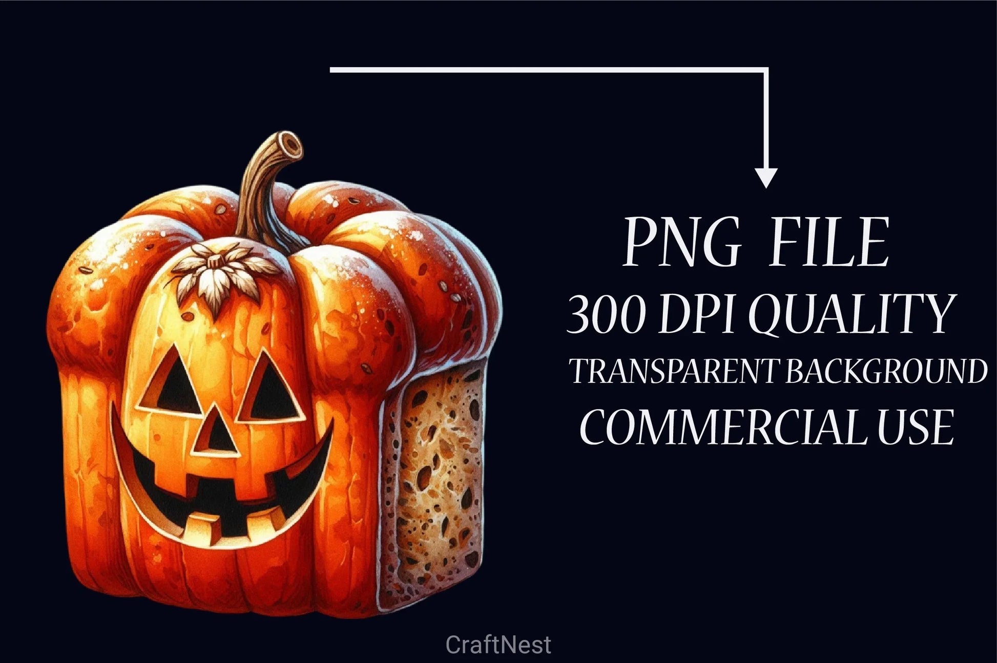 Halloween Pumpkin Bread Clipart Bundle - CraftNest - Digital Crafting and Art