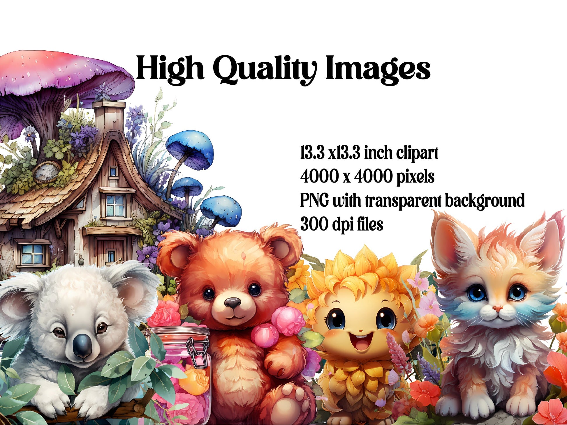 Kawaii Animal Clipart - CraftNest