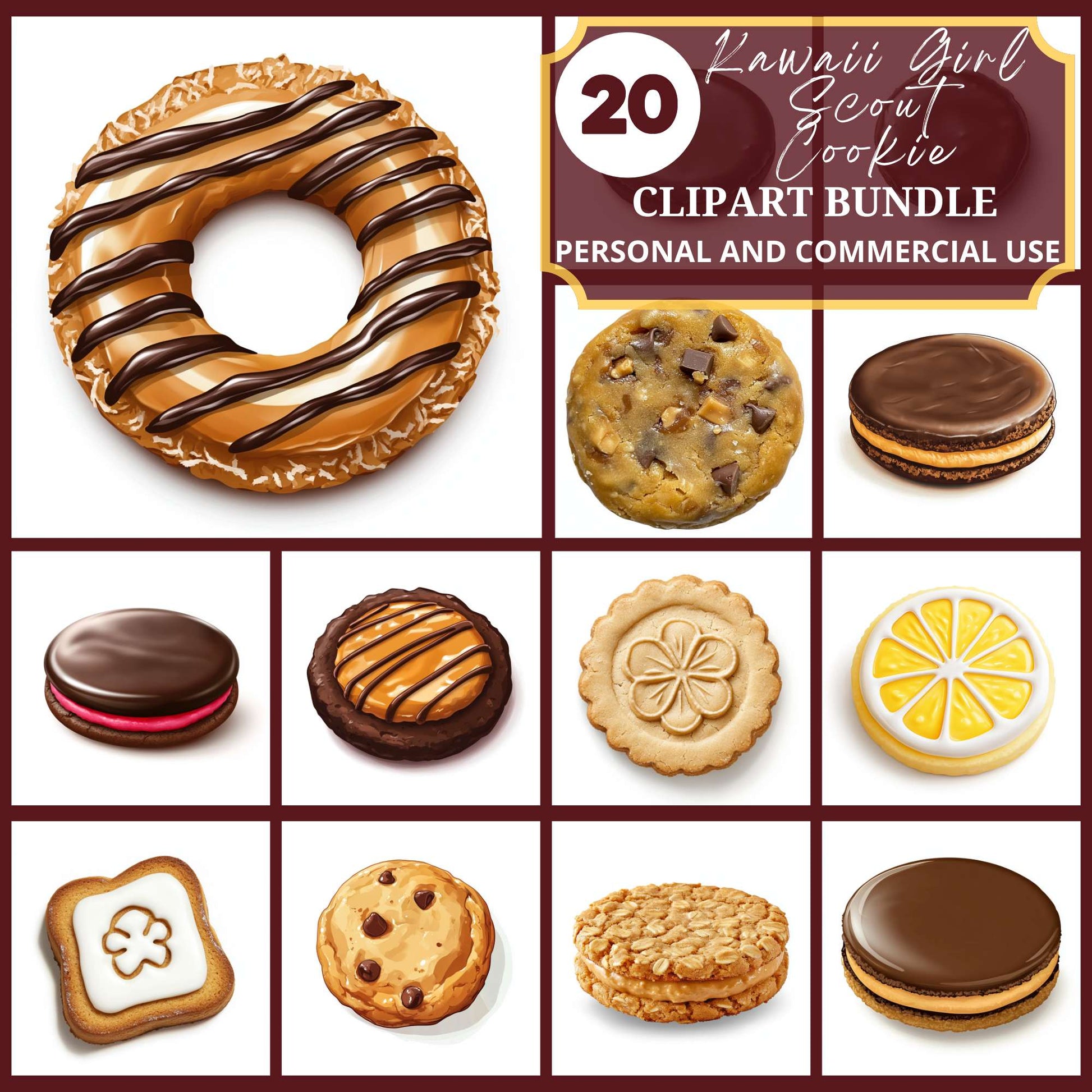 Girl Scout Cookies Clipart - CraftNest - Digital Crafting and Art