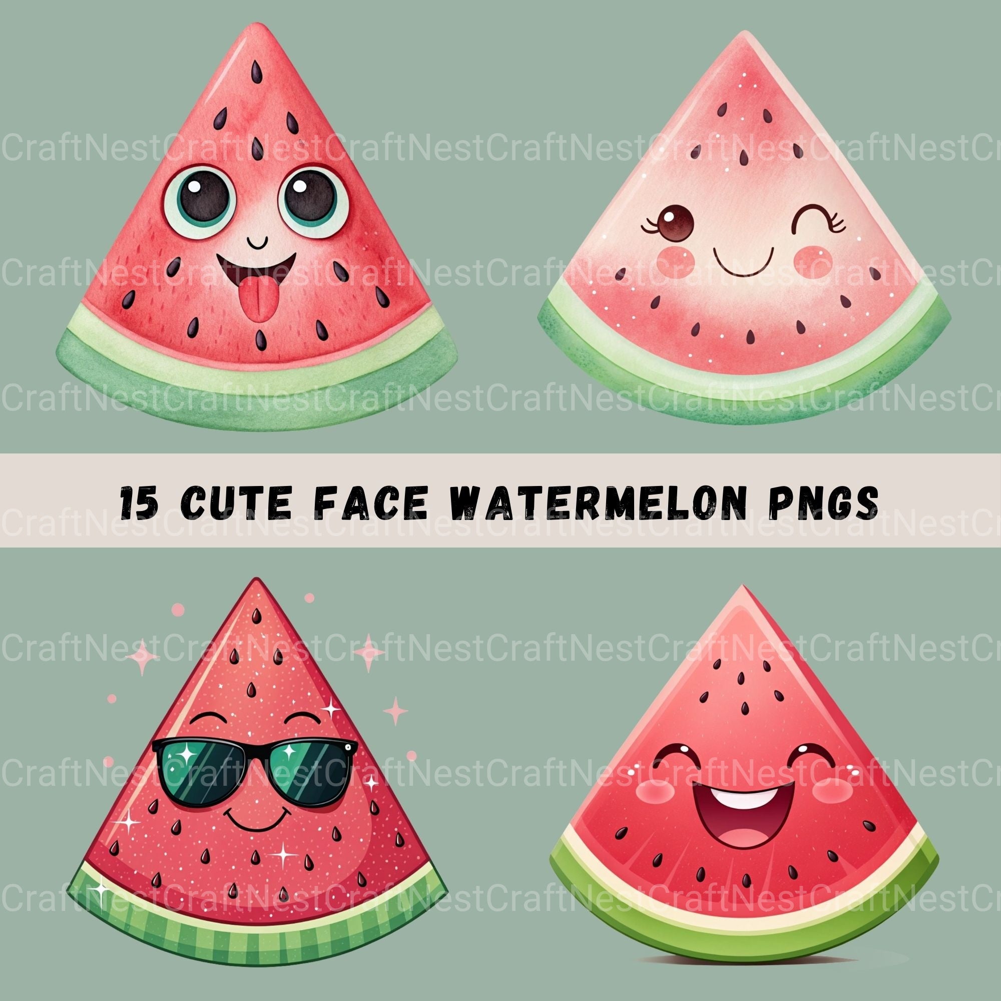 Watermelon Clipart Bundle
