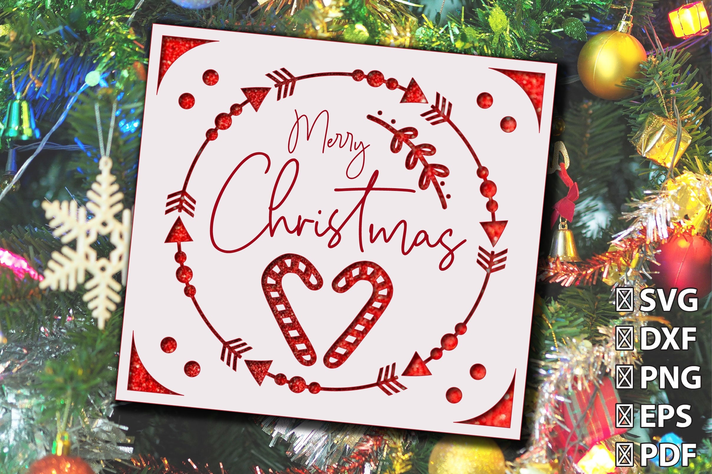 3D Christmas Insert Card Cutting Bundle 1
