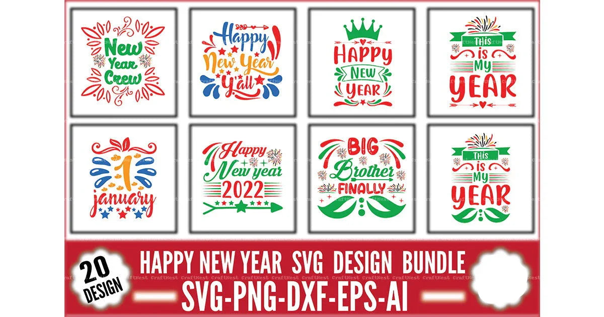 New Year 2026 SVG Bundle