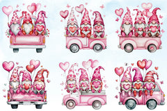Valentine Gnomes Truck Clipart Bundle - CraftNest - Digital Crafting and Art
