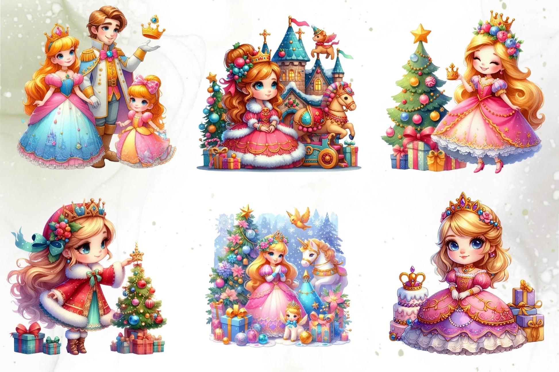 Christmas Princess Clipart Bundle 4 - CraftNest - Digital Crafting and Art
