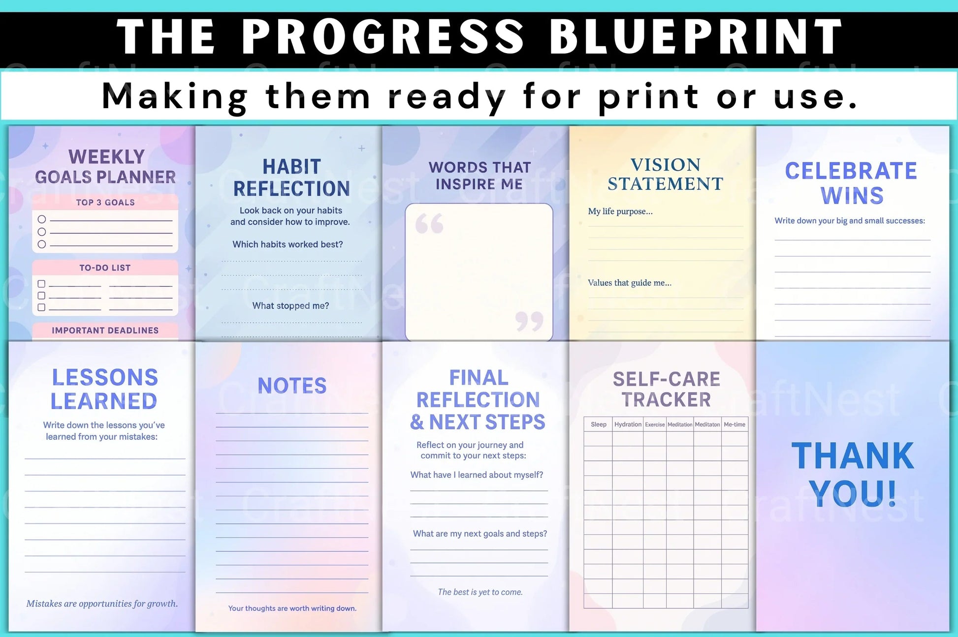 The Progress Blueprint: Achieve Your Goals Efficiently - CraftNest - Digital Crafting and Art