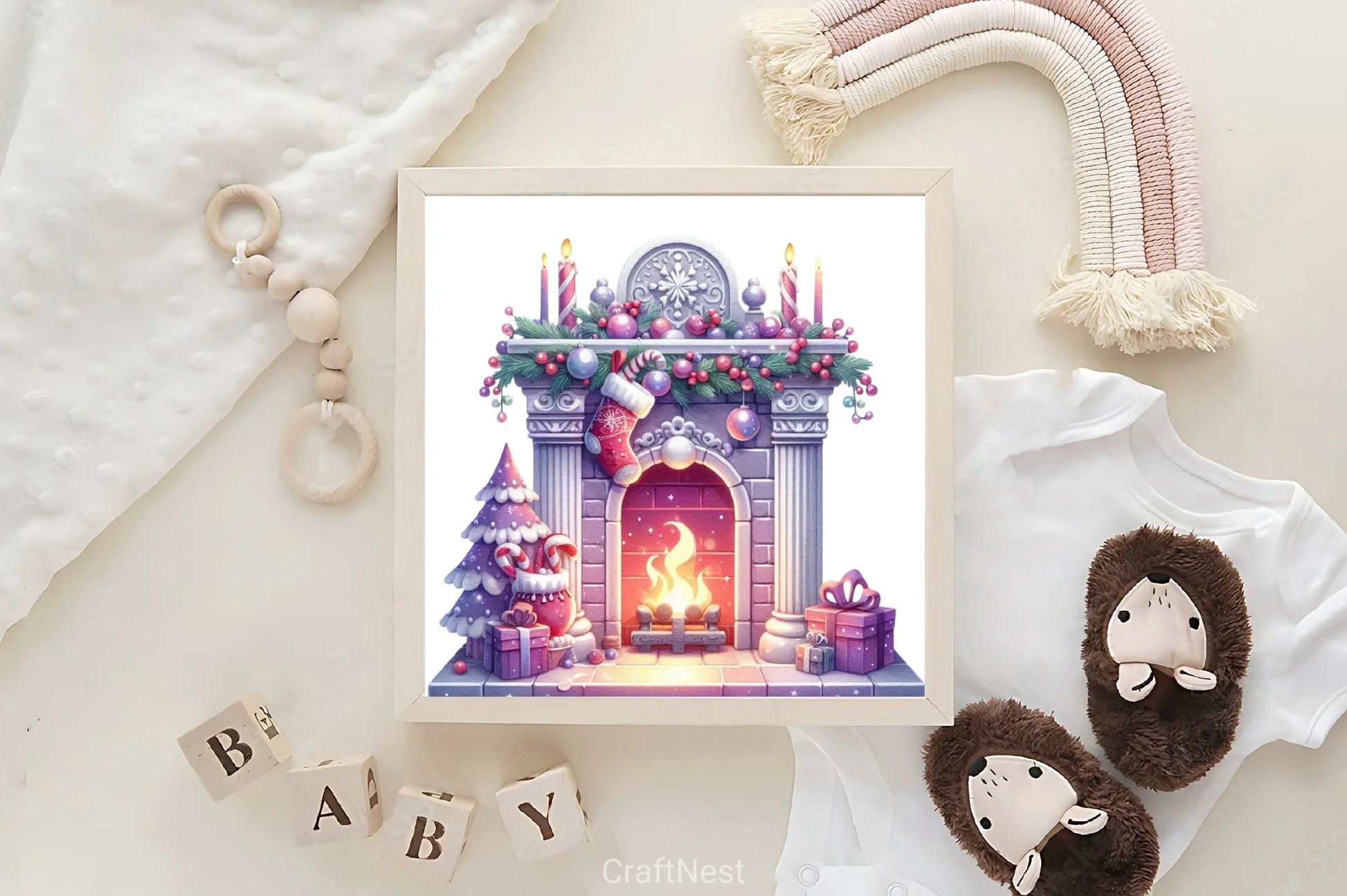 Pastel Purple Christmas Clipart Bundle - CraftNest - Digital Crafting and Art