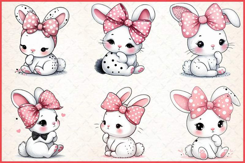 Bunny Clipart Bundle - CraftNest - Digital Crafting and Art
