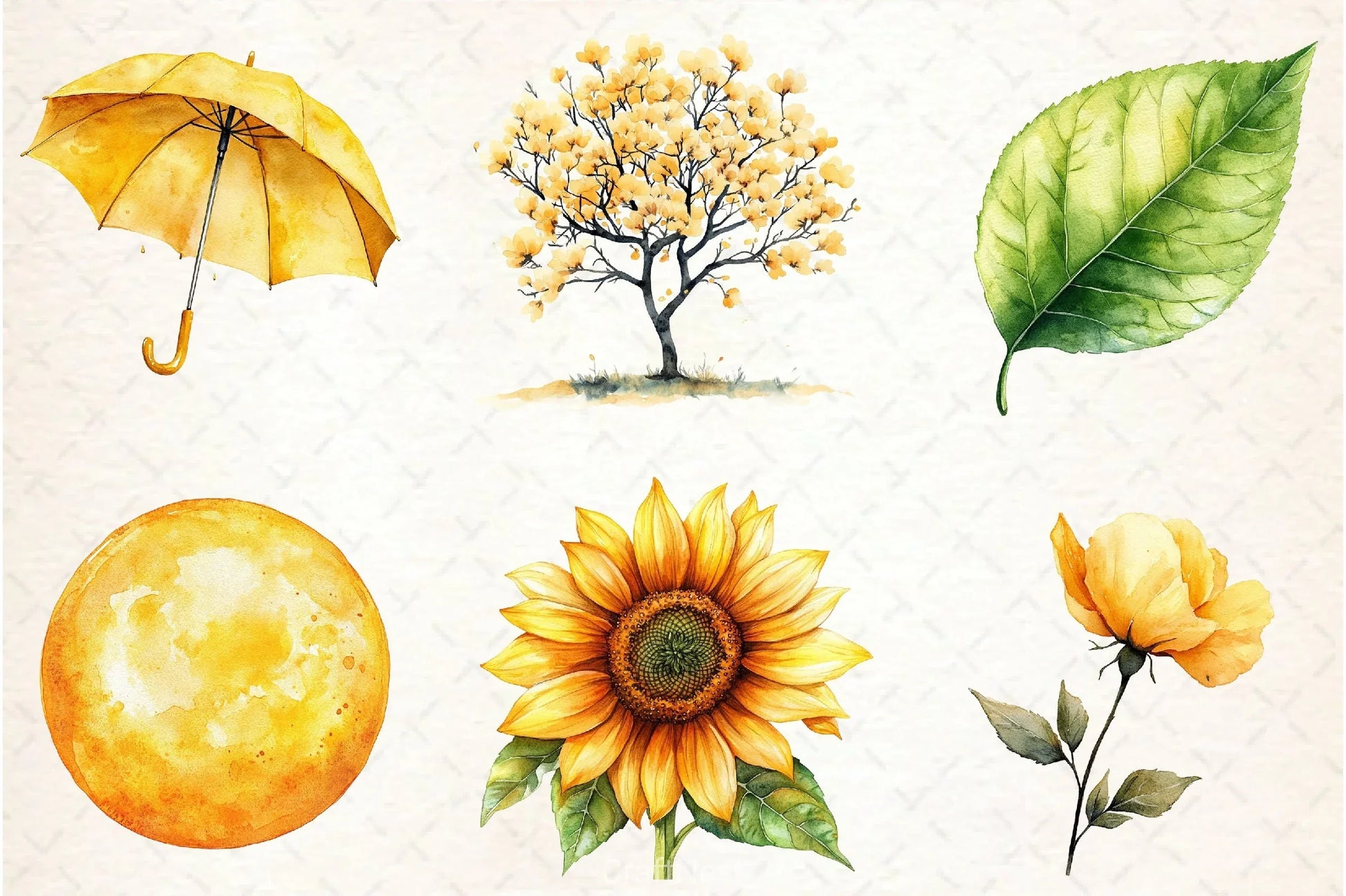 Yellow Spring Clipart Bundle - CraftNest - Digital Crafting and Art