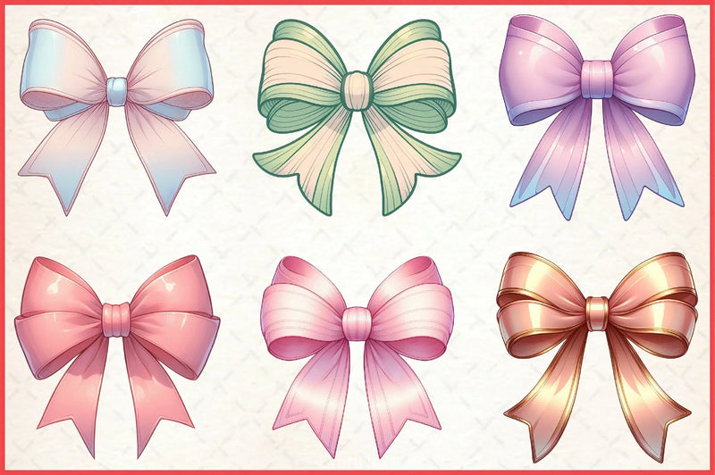 Coquette Bow Clipart Bundle 7 - CraftNest - Digital Crafting and Art