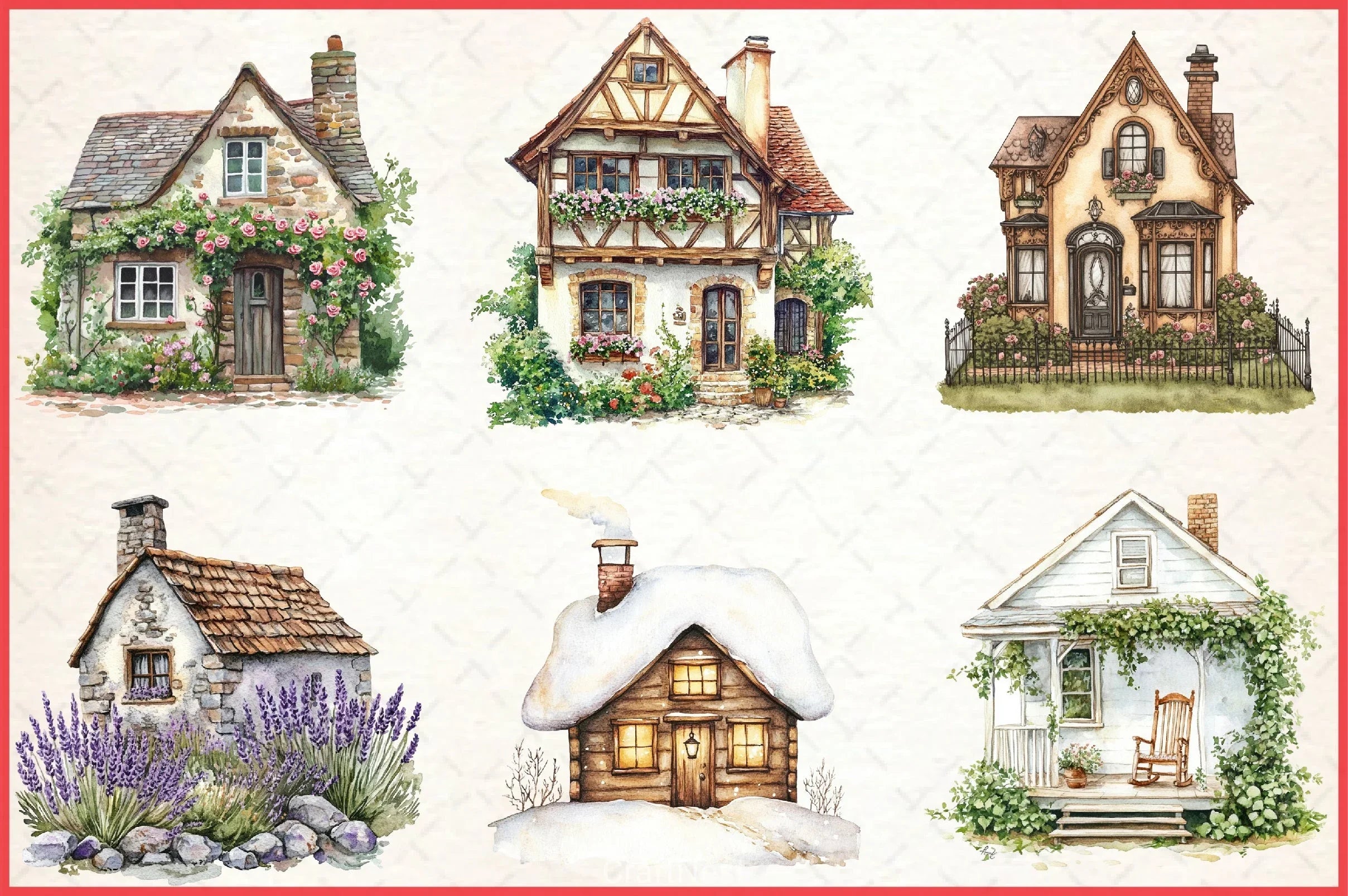 Tiny Houses Clipart Bundle - CraftNest - Digital Crafting and Art