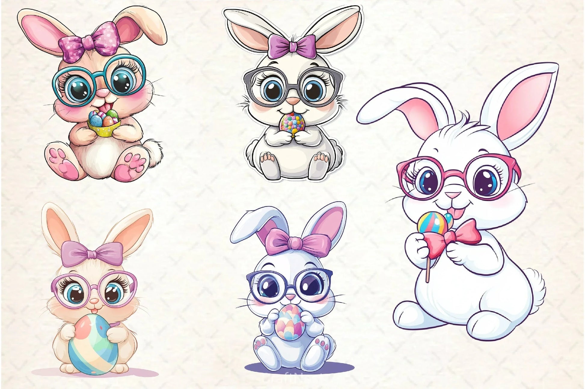Funny Bunny Clipart Bundle - CraftNest - Digital Crafting and Art