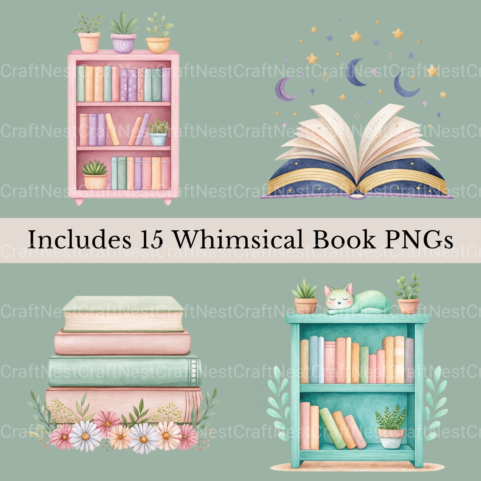Bookish Clipart Bundle