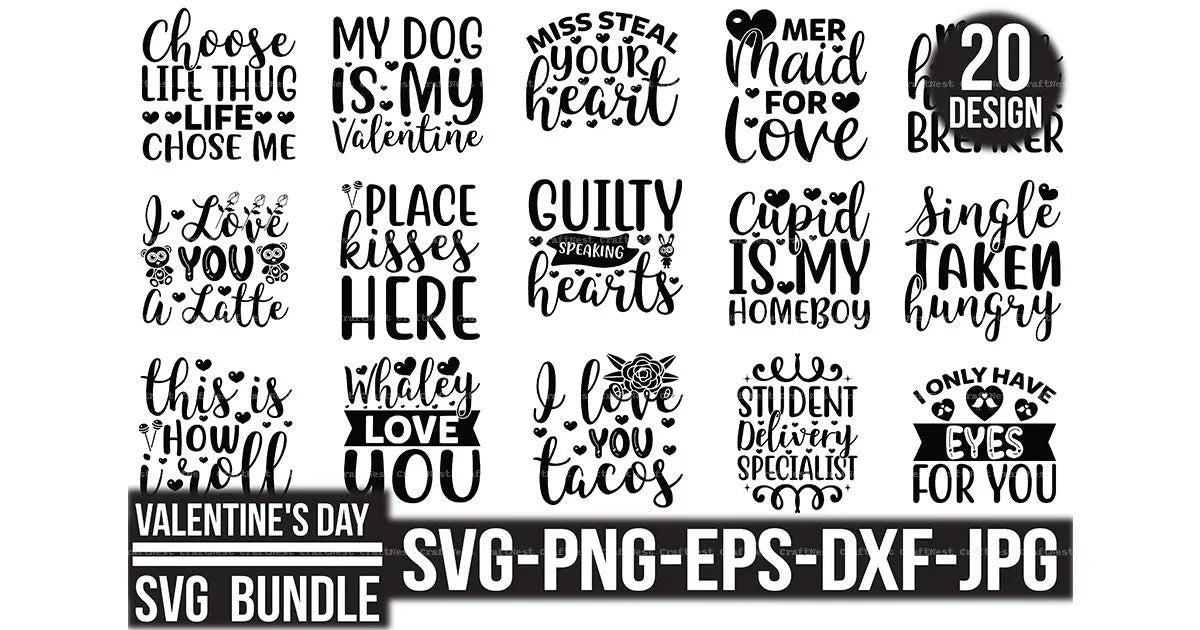 Valentine's Day SVG Design Bundle