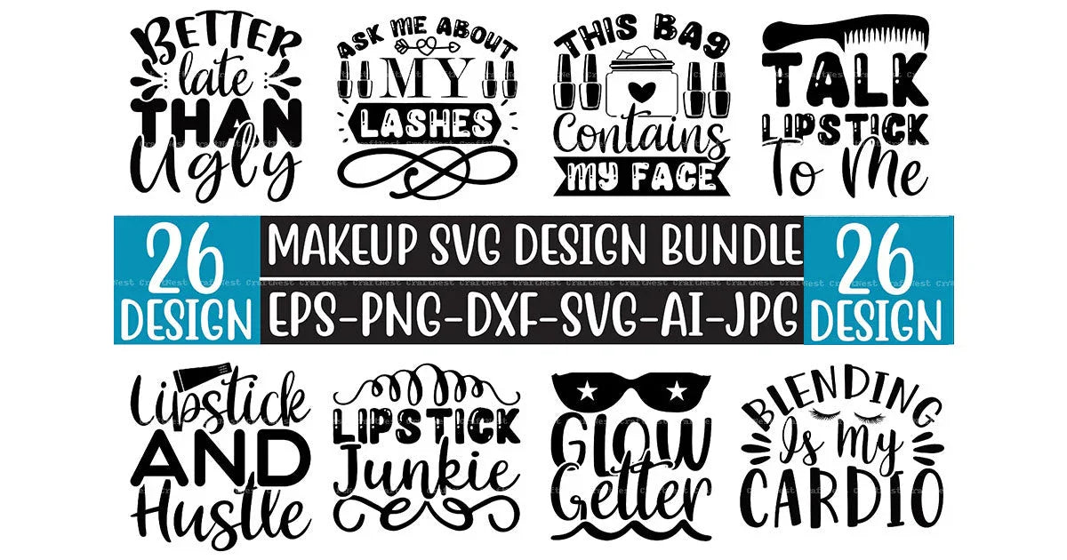 Makeup SVG Bundle for Creative Designs 1 - CraftNest - Digital Crafting and Art