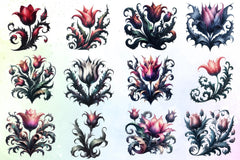 Gothic Tulip Clipart Bundle - CraftNest - Digital Crafting and Art