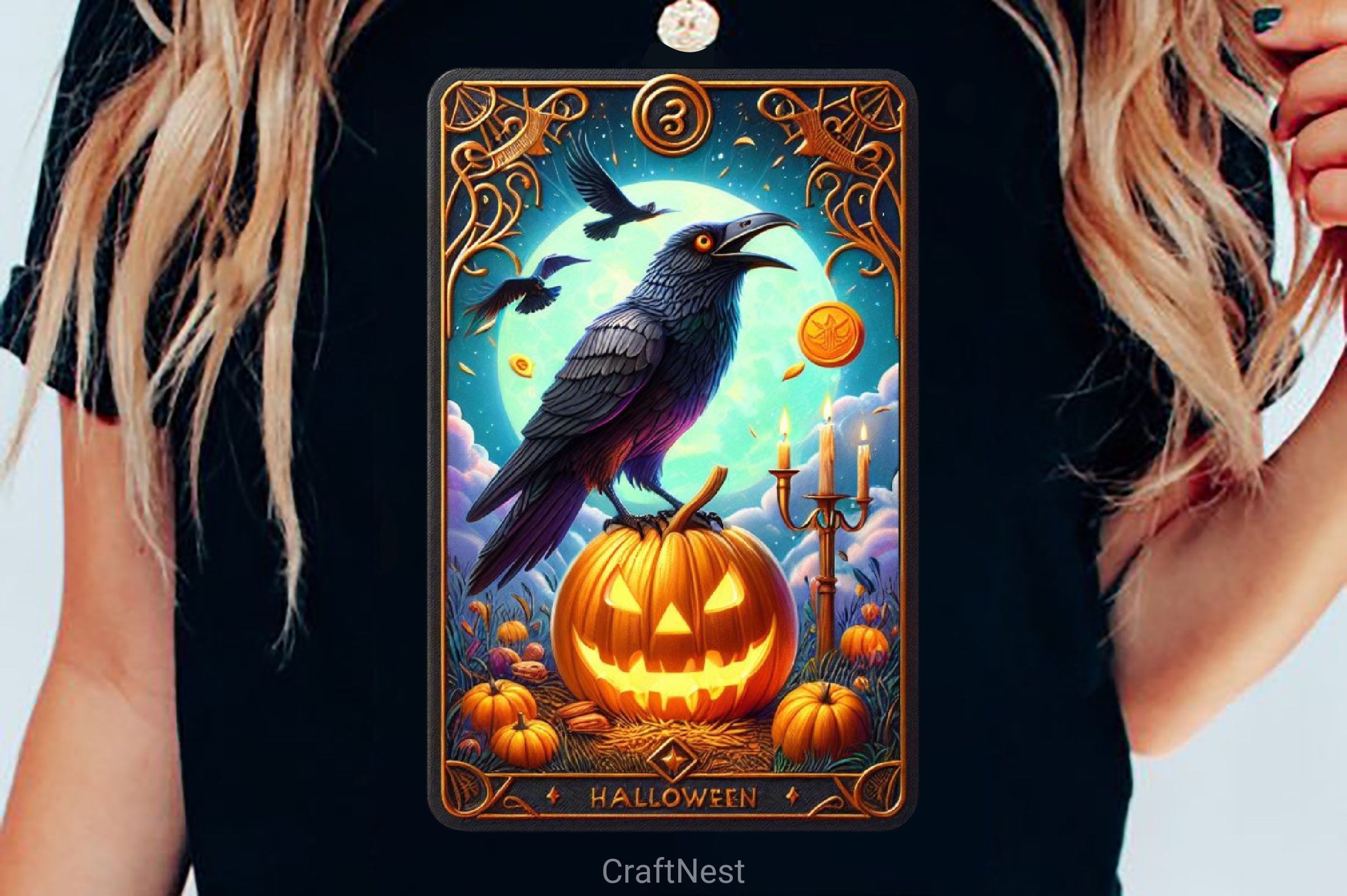 Raven Bird Tarot Card Clipart Bundle 21