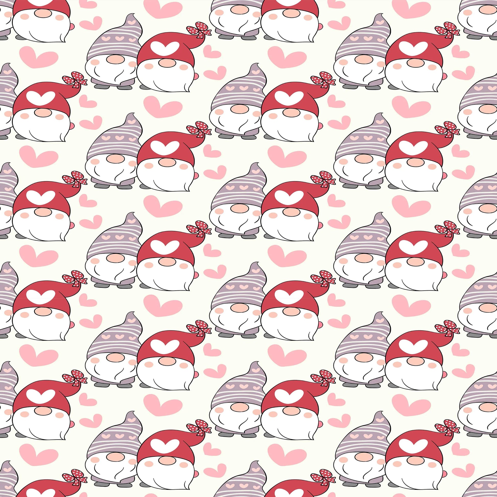 Valentines Day Gnome Seamless Digital Paper - CraftNest - Digital Crafting and Art
