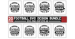Football Design SVG Bundle 2 - CraftNest - Digital Crafting and Art