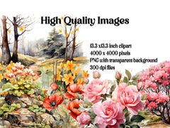 Floral Spring Clipart - CraftNest