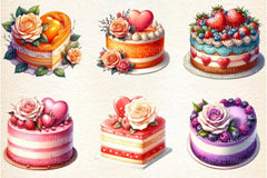 Valentine Cake Clipart Bundle 99 - CraftNest - Digital Crafting and Art