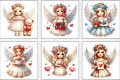 Valentine Fairy Girl Clipart Bundle 4 - CraftNest - Digital Crafting and Art