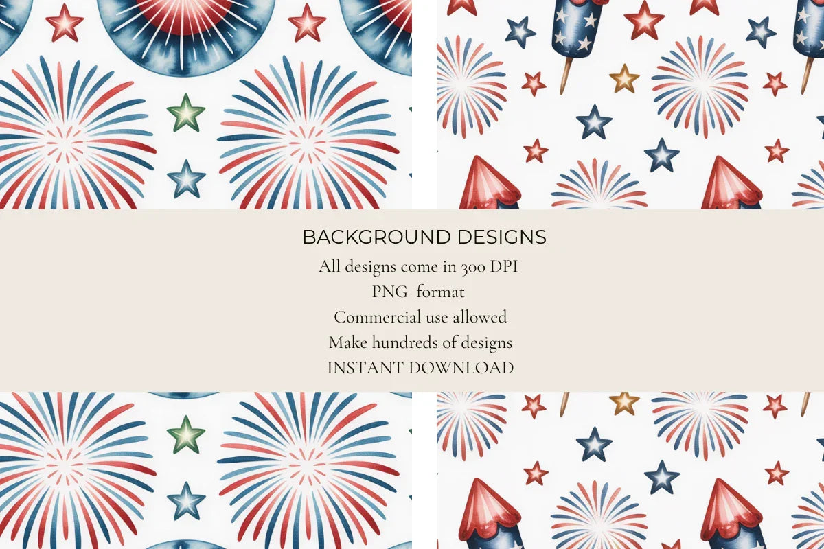 Red & Blue Vibes Seamless Papers - CraftNest - Digital Crafting and Art