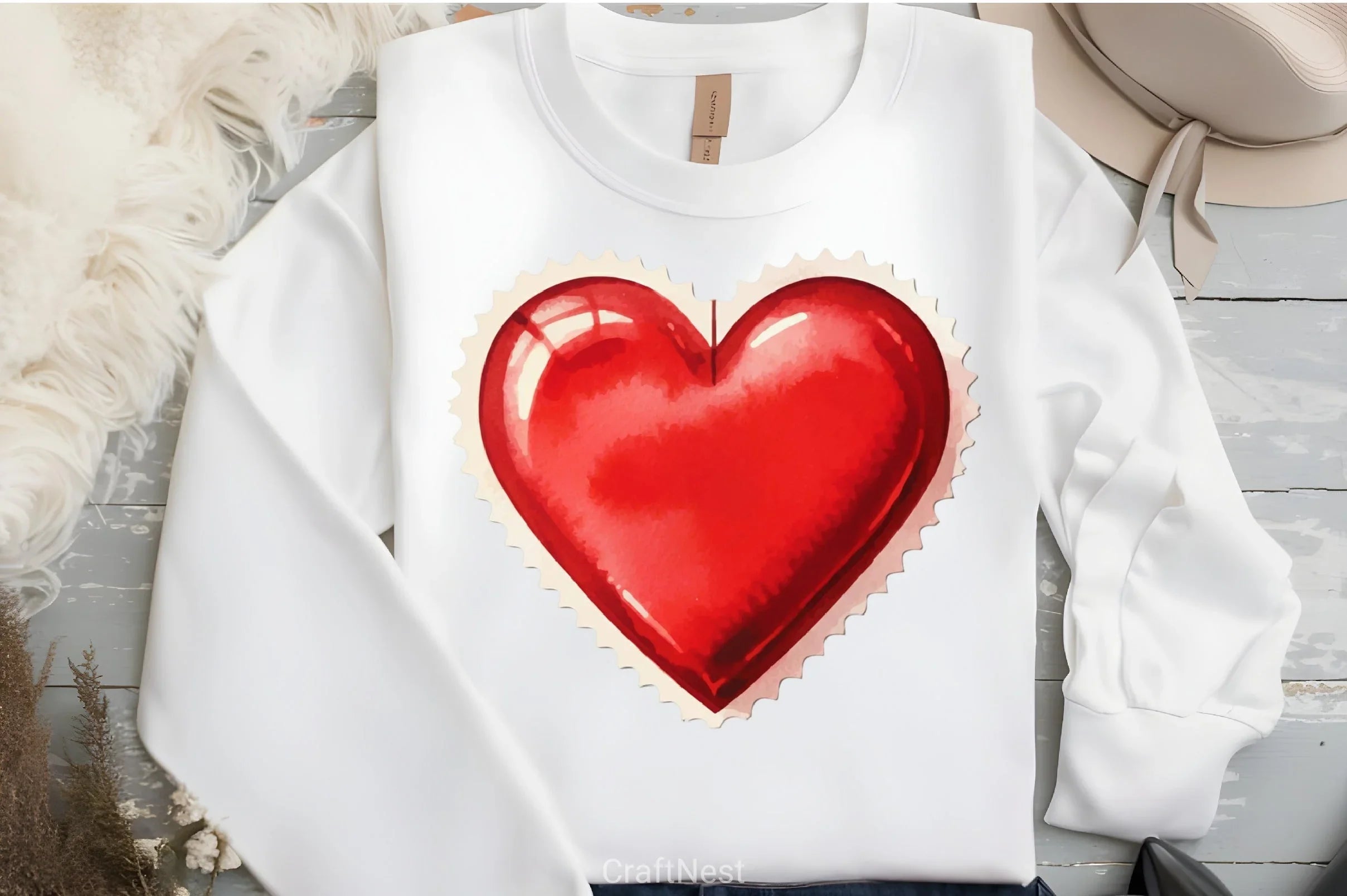 Vintage Valentine Stamps Clipart Bundle - CraftNest - Digital Crafting and Art