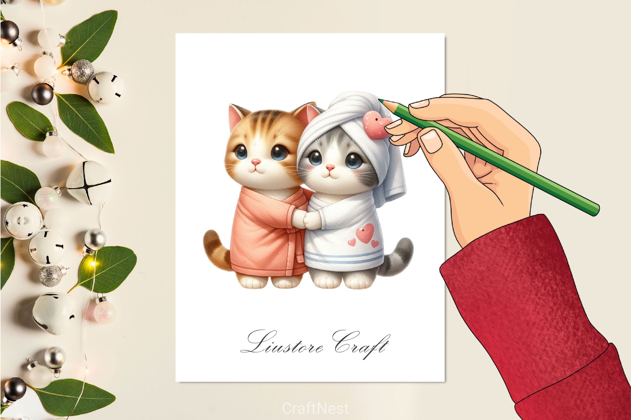 Couple Cat Clipart Bundle