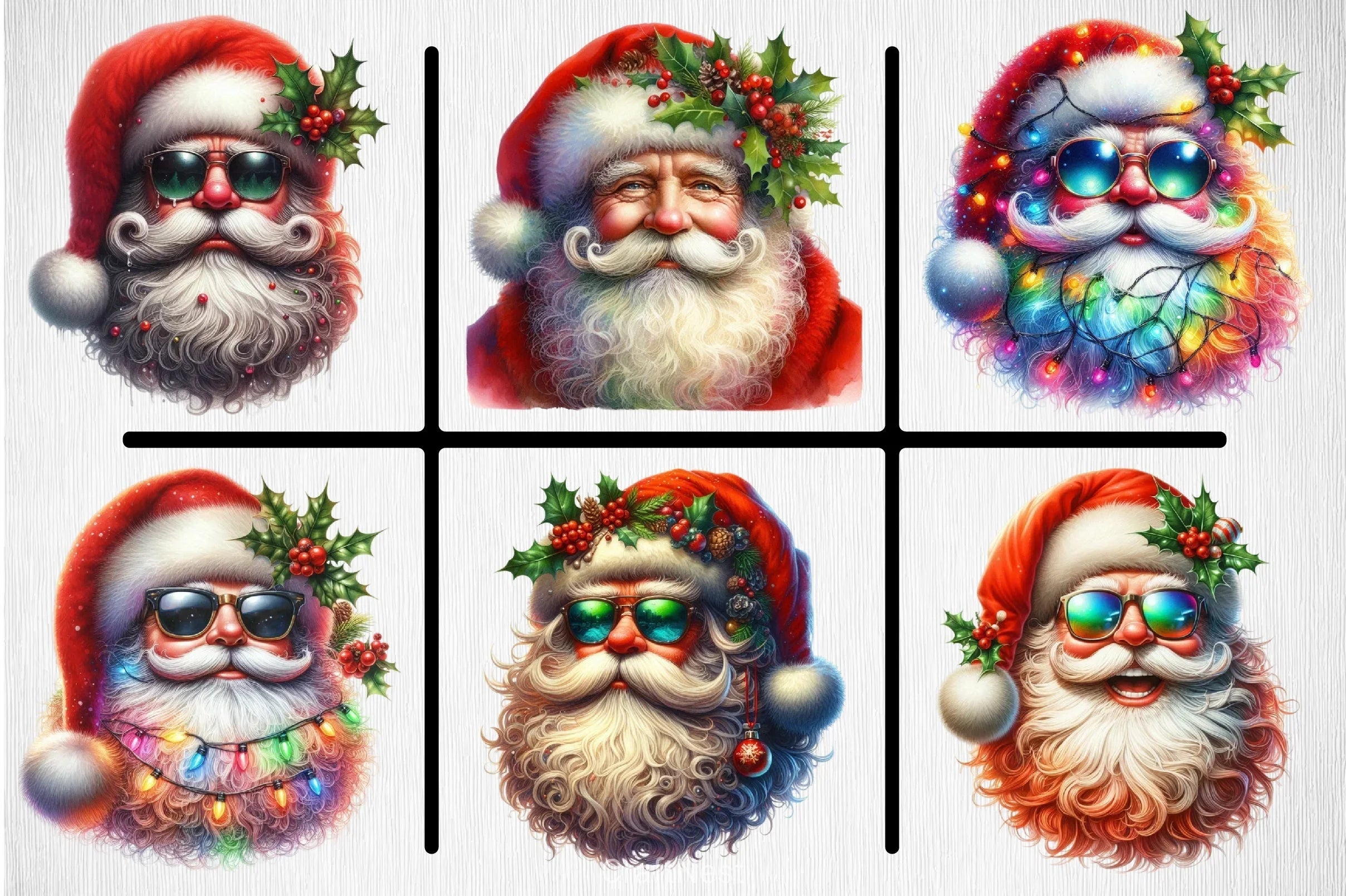 Santa Claus Christmas Clipart Bundle - CraftNest - Digital Crafting and Art