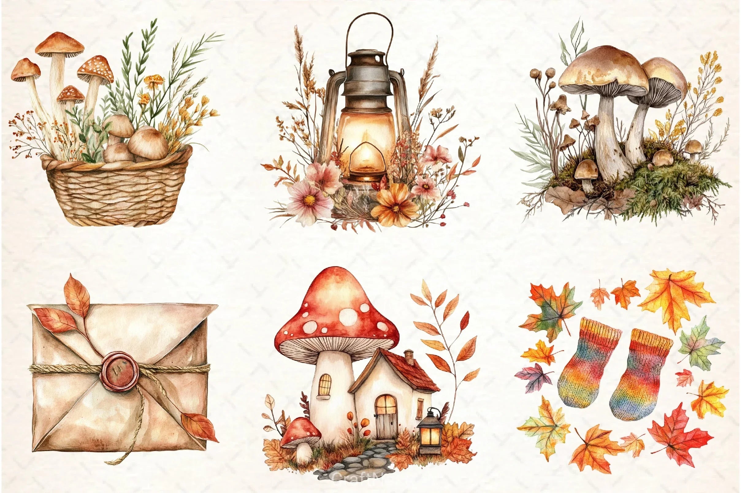Autumn Cottagecore Clipart Bundle - CraftNest - Digital Crafting and Art