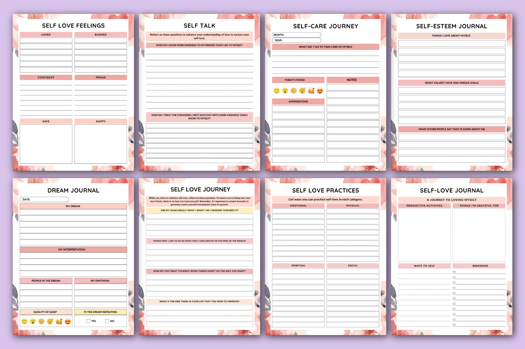 Self Love Journal for Personal Growth